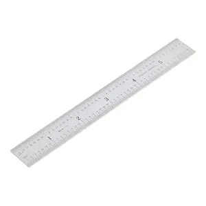 Steel Rule, 6 Inch X 150MM, Multiple Graduations (1/32, 1/64, 1MM, 1/2MM, 3/64 Inch Thick X 3/4 Wide, Satin-chrome Finish, Tempered Stainless Steel
