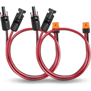 Solar to XT60i  - 2 count 2FT Solar Panel to XT60i Adapter Connector Extension  for Portable Power Station