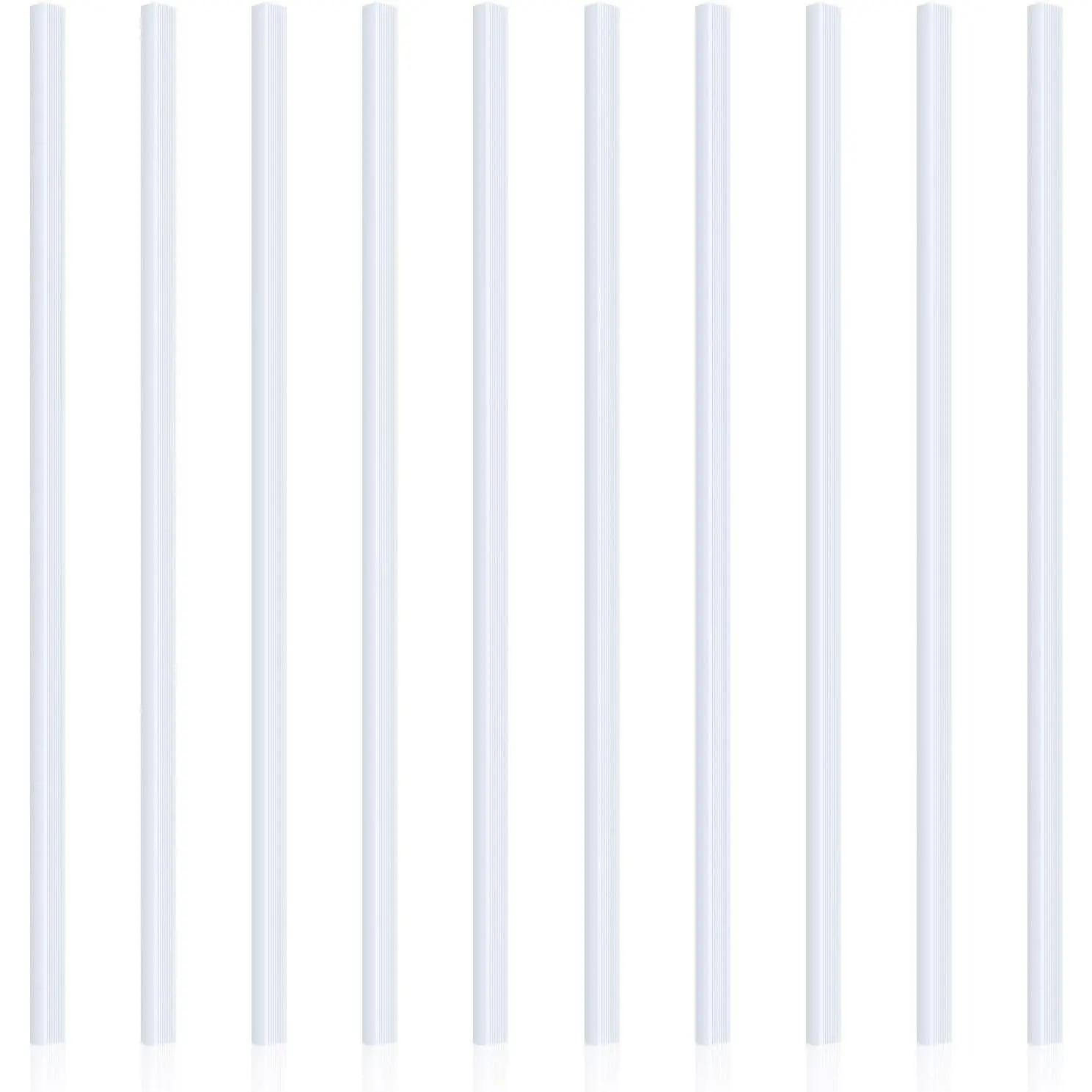 10 Pieces Slide Grip Binding Bars, A4 Report Cover Spine Bars for School and Office, 12 Inch, 40 Sheet Capacity, White