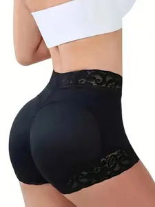 Women's Butt-Lifting & Tummy Control Shorts, Lace Trim Design, Non-Slip Elastic Waistband, High-Stretch Fabric, Ideal for All-Day Comfort