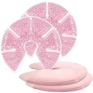 Hot/Cold Breast Gel Ice Packs Breast Cooling/Heat Pads Relief for Breastfeeding, Nursing Pain, Mastitis, Engorgement, Swelling, Plugged Ducts| Boost Milk Let-Down & Production,2 Pack (Pink)