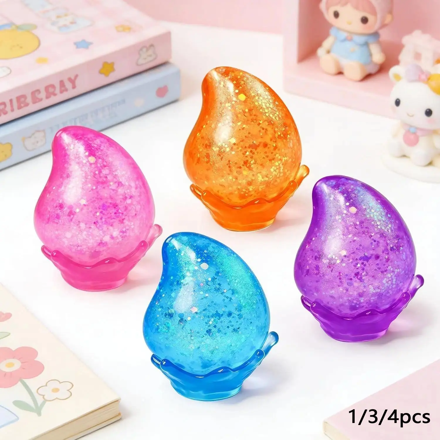 2026 Dream Teardrop Squishy, Sensory Fidget Squishies, Slow-Rising Malt Candy-Style Squeeze Fidget Ball, Decompression Ball, Soft Sensory Stress and Anxiety Relief Toy for Kids and Adults, Great for Autism, Birthday Party Favors and Everyday Gifts