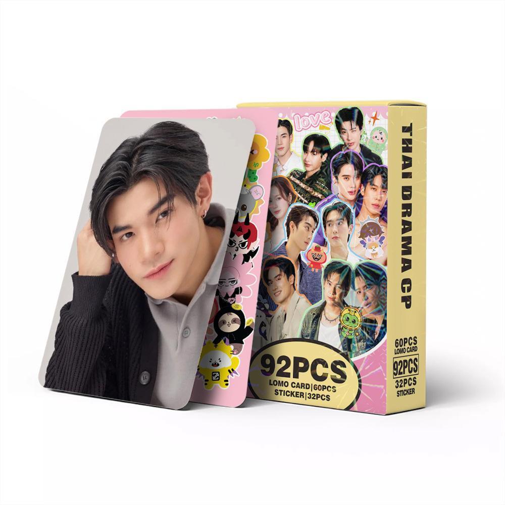 92 Pcs/Set GMMTV Series Laser Lomo Card OffGun EarthMix JoongDunk HD Photocard With Stickers Fans Gift