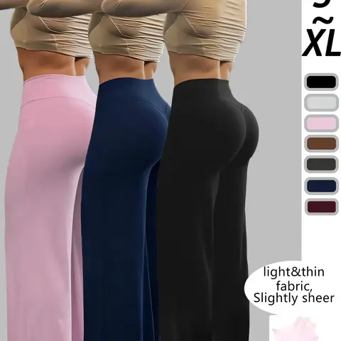 Women's Lightweight Knitted Straight Leg Sports Pants, Casual Comfy Trousers, Loose Plain Casual Wear, Comfortable Daily Use, Soft Fabric, Elegant Fit