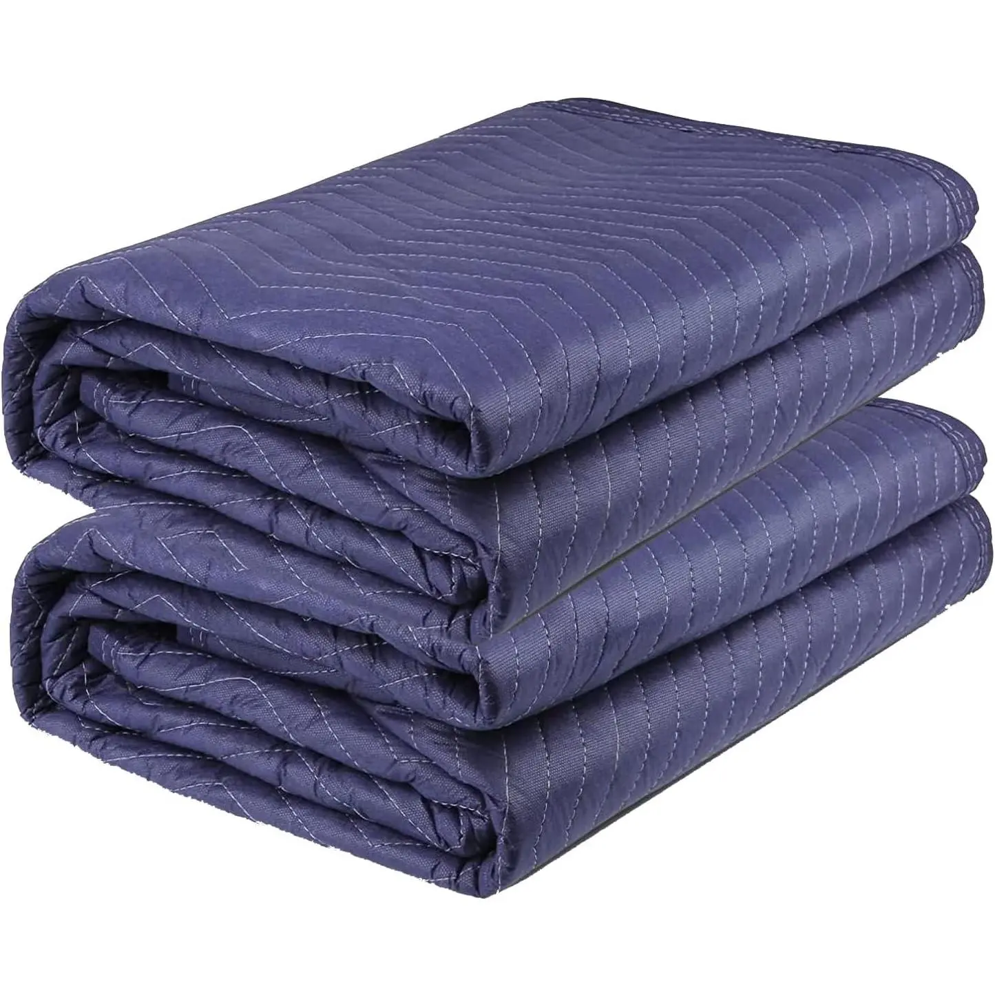 2 Pack Heavy Duty Moving Blankets 80"x72" Quilted Padded Packing Blankets for Movers, Moving, Shipping & Furniture Protection, Blue