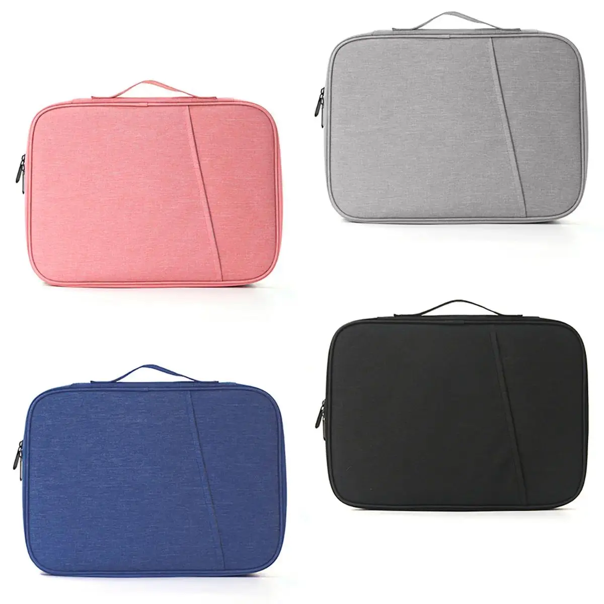 13‑Inch Waterproof Oxford Cloth Laptop Sleeve, Solid‑Color Shockproof Durable Protective Pouch, Water‑Resistant Hand‑Held Carrying Case For Laptop, Tablet, Daily Commute, Business Trip And Office Use