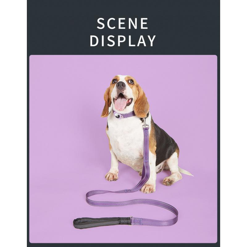 Dog GPS Tracking Collar for Medium & Large Dogs - Non-Chafing Anti-Lost Collar with Leash Attachment