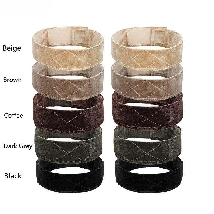 Breathable Adjustable Velvet Wig Grip Headband, Non-Slip Elastic Wig Band for Secure Hold