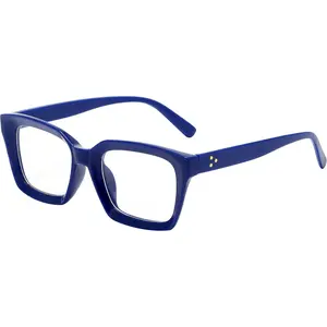 Classic Non Prescription Clear Lens Black Glasses for Women Men Thick Square Frame Eyeglasses