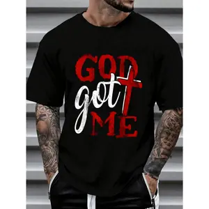 God Christian Faithcross Got Me Religion Quote Inspriration T-Shirt Women's Men's Graphic Tee Causal Tops Fashion Tshirt Short Sleeve