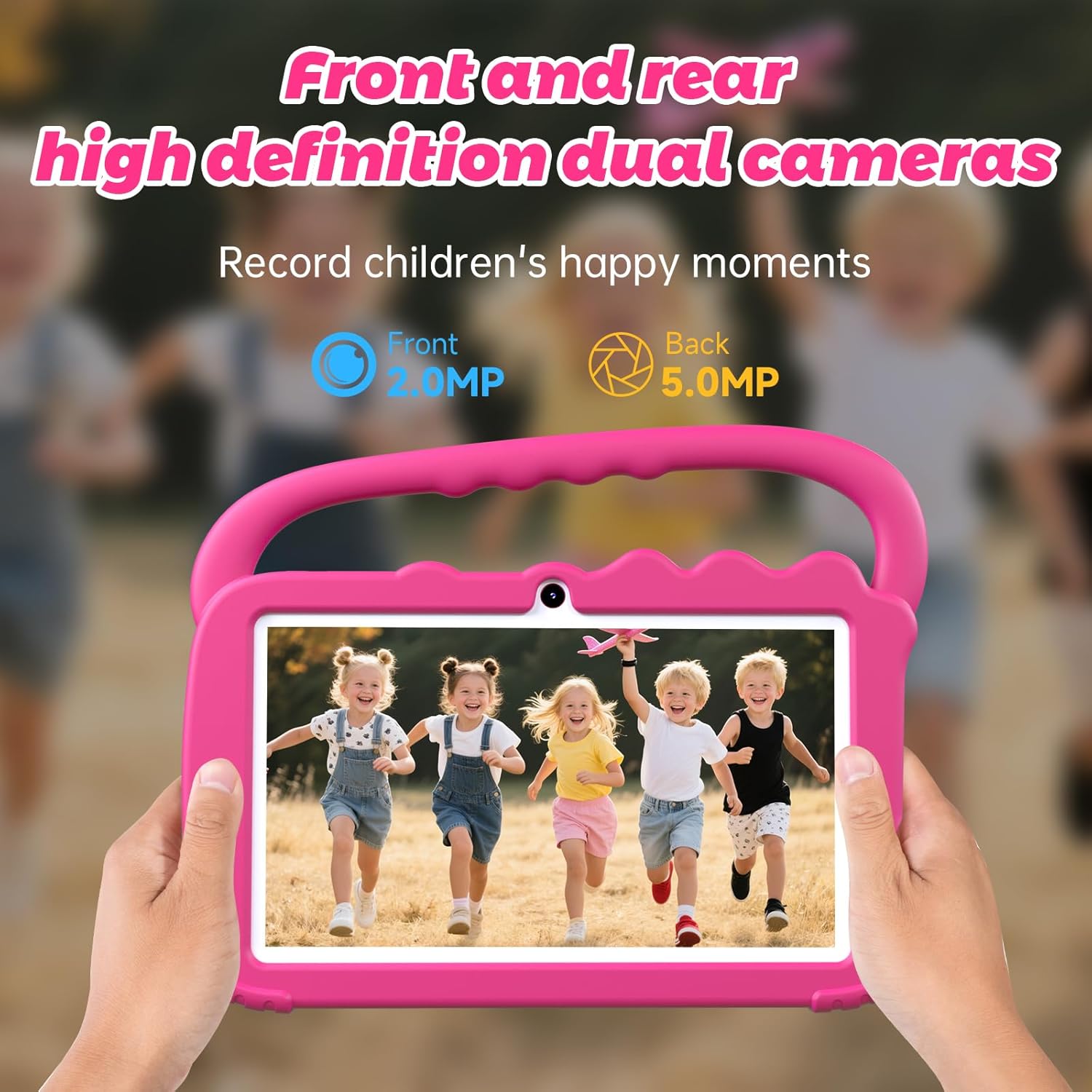 Kids Tablet Android Toddler 2GB RAM WiFi Pre installed Parent Control Learning Education Dual Camera IPS Touch Screen Tablets Red