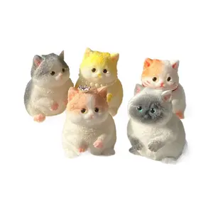 Giant Realistic Fat Cat Squeeze Toy Hand Drawn Cute Stress Relief Squishy for Adults Kids DIY Fun Gift Unique Home Decor Item Soft Plush Cat Figurine for Anxiety Relief and Relaxation