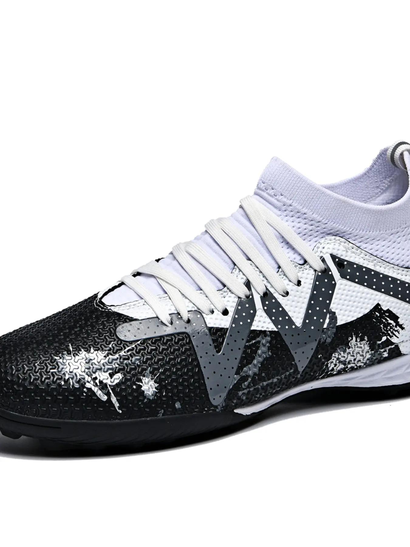 Men's Sporty Football Shoes, TF Studs, Outdoor, Durable, Anti-Slip, Superior Grip, Ankle Protection, Rubber Sole, All Seasons, Multiple Colors