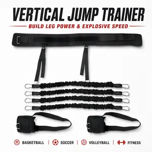 High-Resistance Jump Training Set, Durable Adjustable Power Bands for Increasing Vertical Jump, Dunk Training, Speed & Agility, Includes Waist Belt, 2 Ankle Straps, 4 Latex Tubes