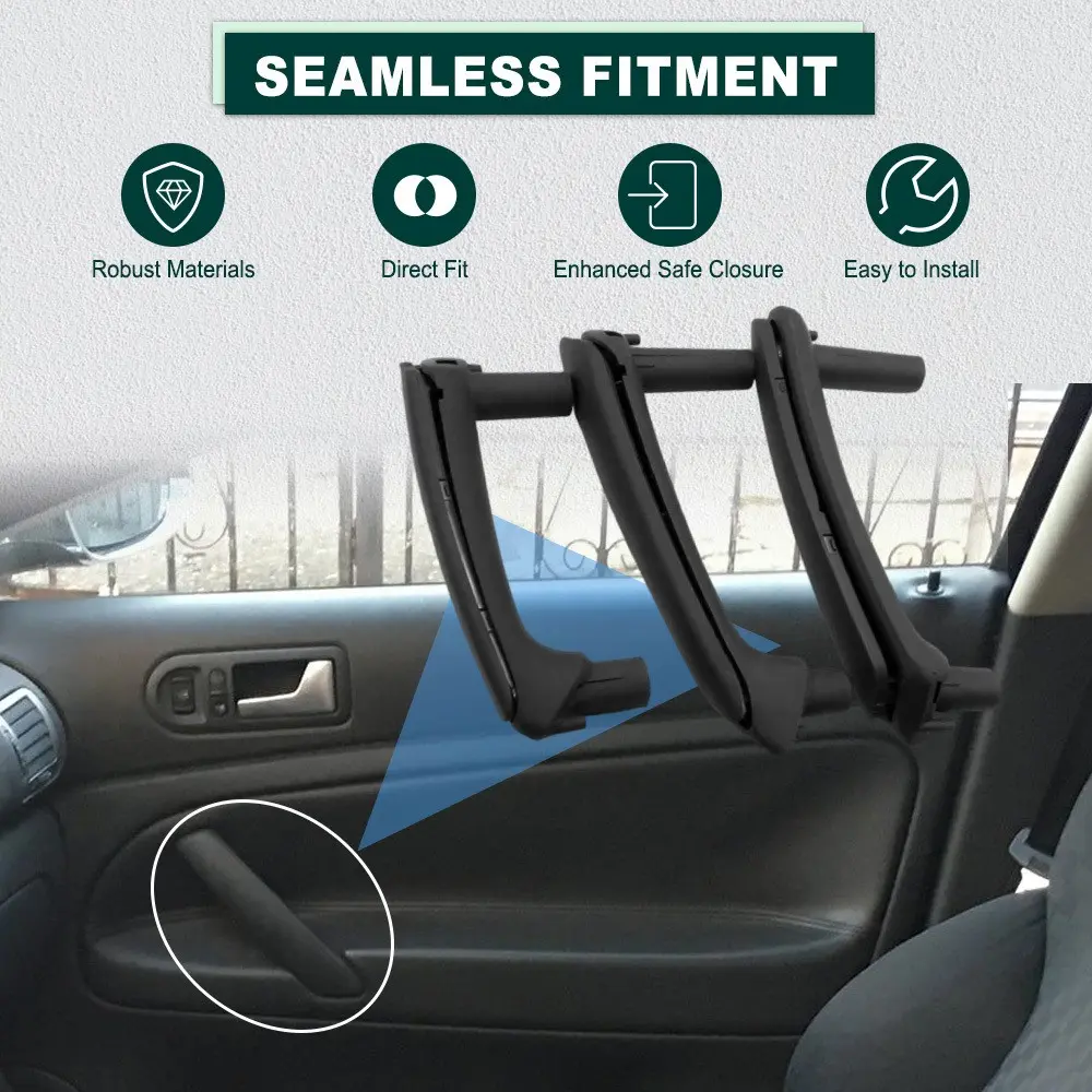 Volkswagen Passat B5.5 (2001-2005) Interior Door Handle Puller Replacement Set, 3-Piece Kit (front/back/lateral), Oem Part Numbers Included