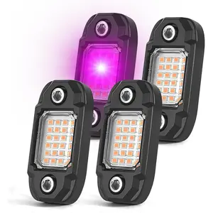 4 Pods  Rock Lights 24 LEDs Chips  Neon Trail  Lamp Underglow Light for    SUV ATV UTV