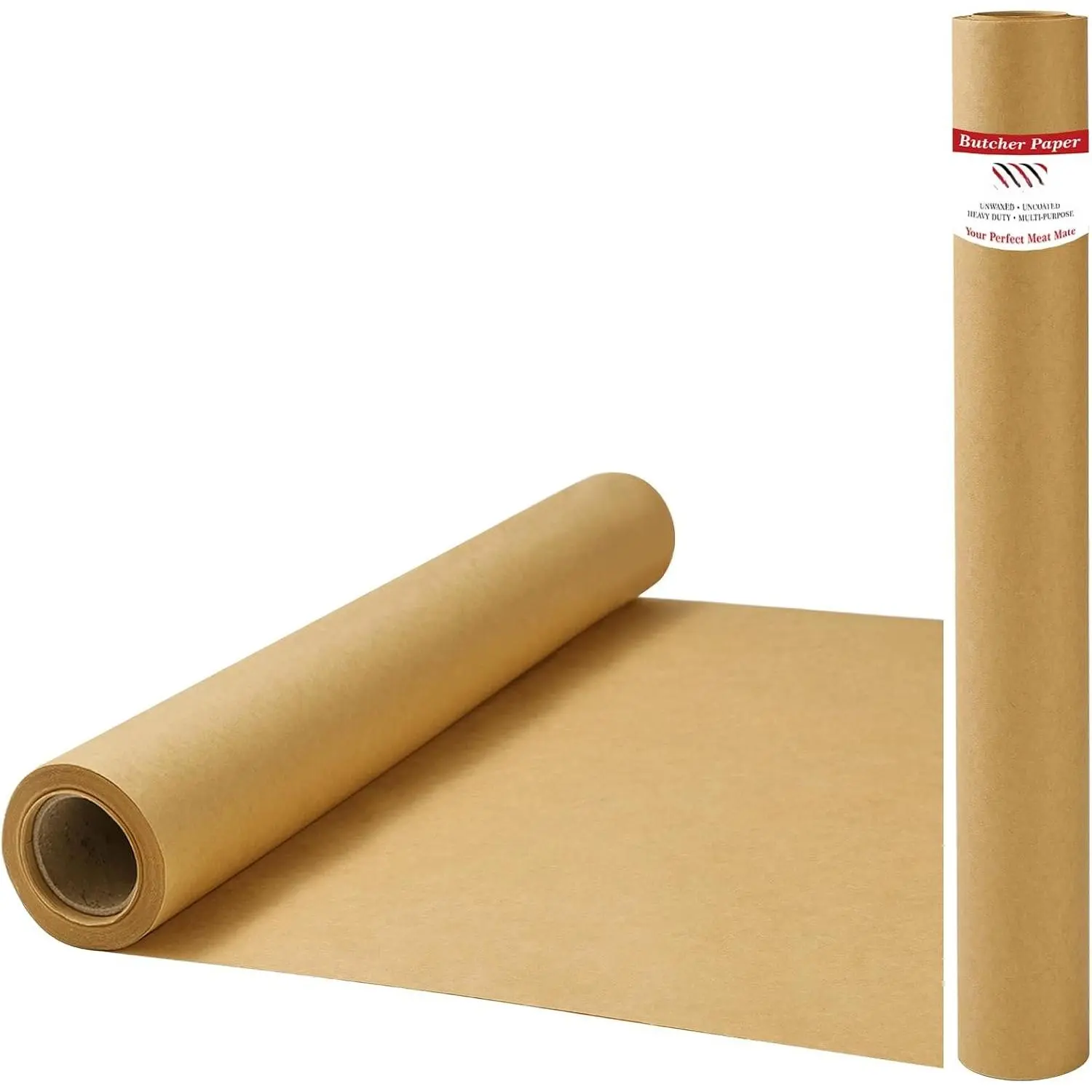 17.5” x 30’ Brown Butcher Paper Roll for  Meat, BBQ, Grilling | Unbleached, uncoated & unwaxed, made from  virgin pulp, durable, ideal for wrapping, packaging, craft