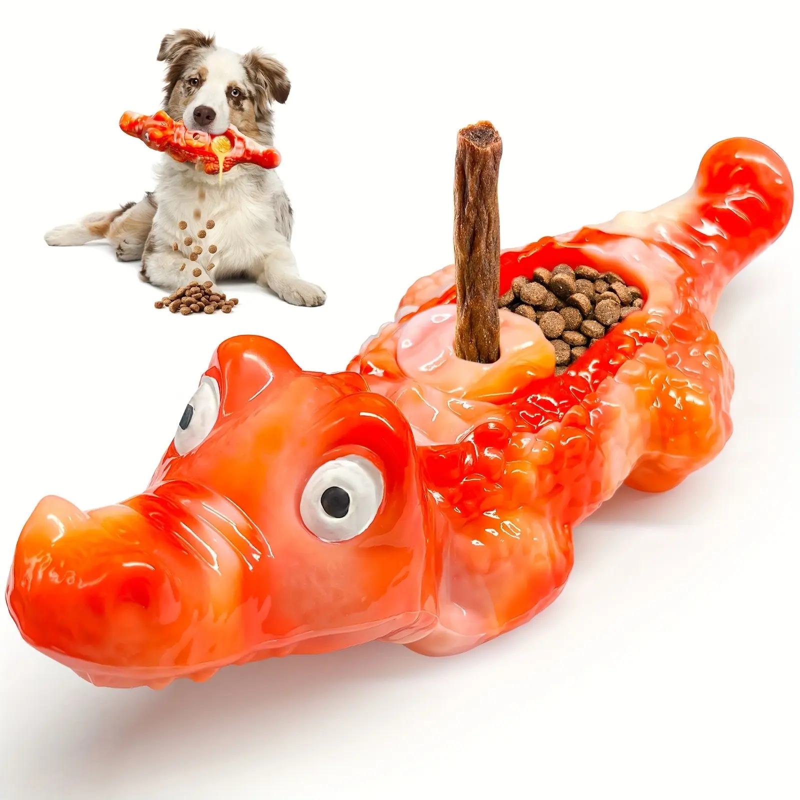 Crocodile Dog Chewing Toy - Specialized for Large And Medium-sized Dogs. Super Durable And Chew-resistant Toy, Nearly Indestructible Pet Toy, Super Chew-resistant Rubber Chowing Toy, Pet Product for Preventing Depression.
