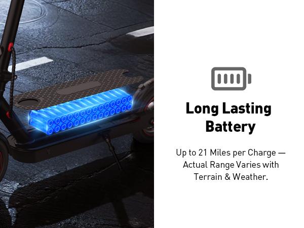 Foldable Electric Scooter for Adults - 350W Motor, 18 MPH Speed, 21 Miles Range, Commuter Scooter with Smart Display & Dual Brakes, for Adults Commuting & Daily Travel