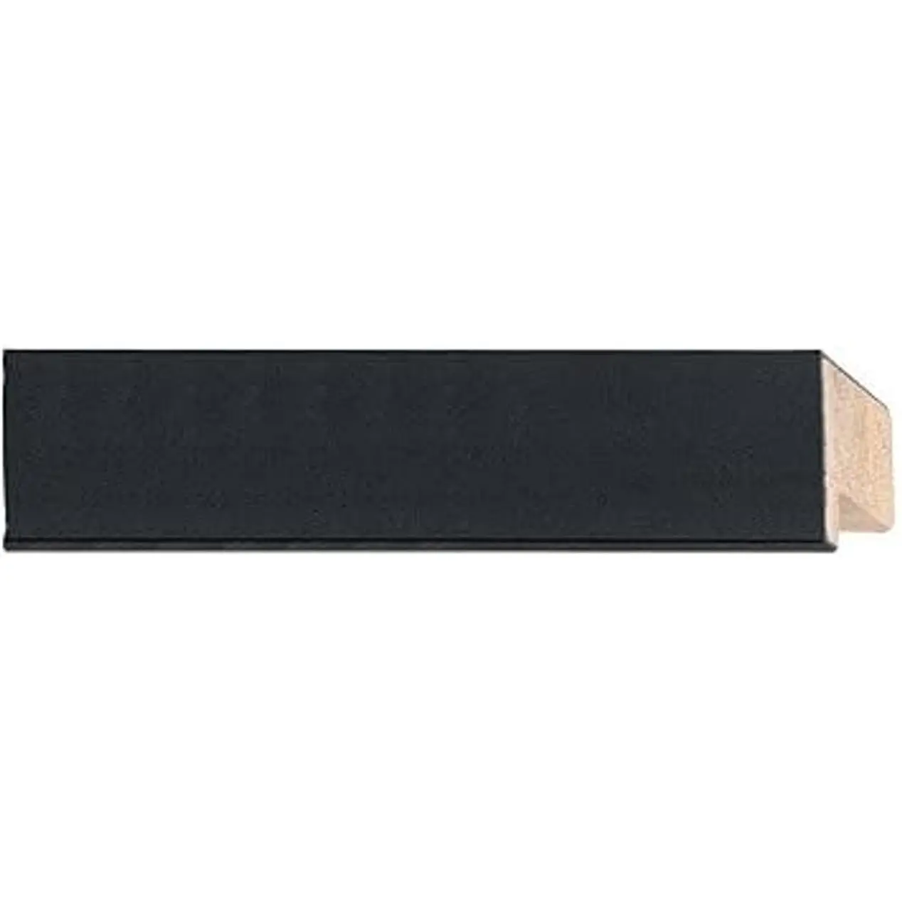 18ft Wood Picture Frame Moulding Bundle - Contemporary Black Finish, 0.75" Width 15/16" Rabbet Depth for Custom DIY Framing Projects