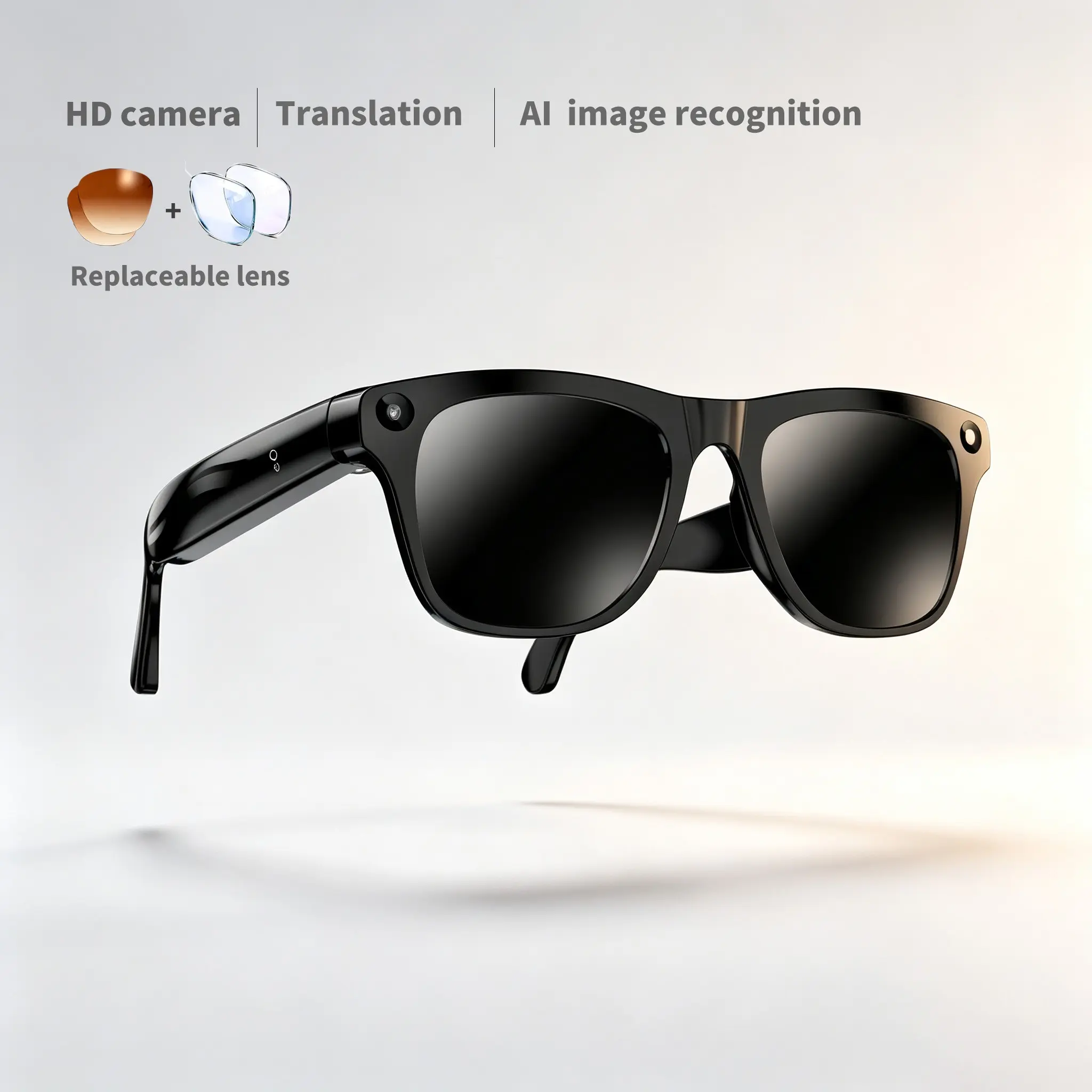 Smart Glasses Xkone 1080P HD Camera, Bluetooth-compatible V5.3, Voice Wake-Up, Real-Time Translation, Lightweight Frame, Unisex, Outdoor Use