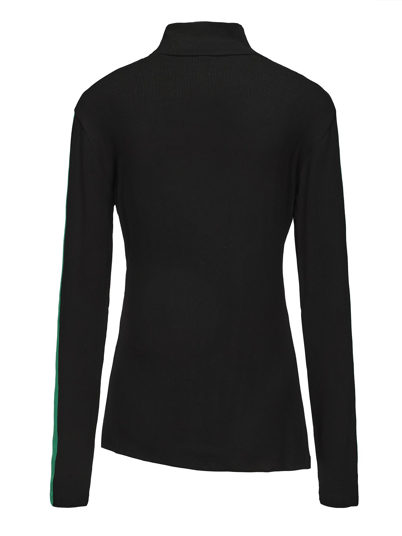 UOOZEE women's fashion casual tight solid color slit high collar sweater, simple and design sense, daily comfort, elastic fabric, comfortable and breathable, slim fit and figure showing Black Long Sleeve Basic Tops Knitwear outfits