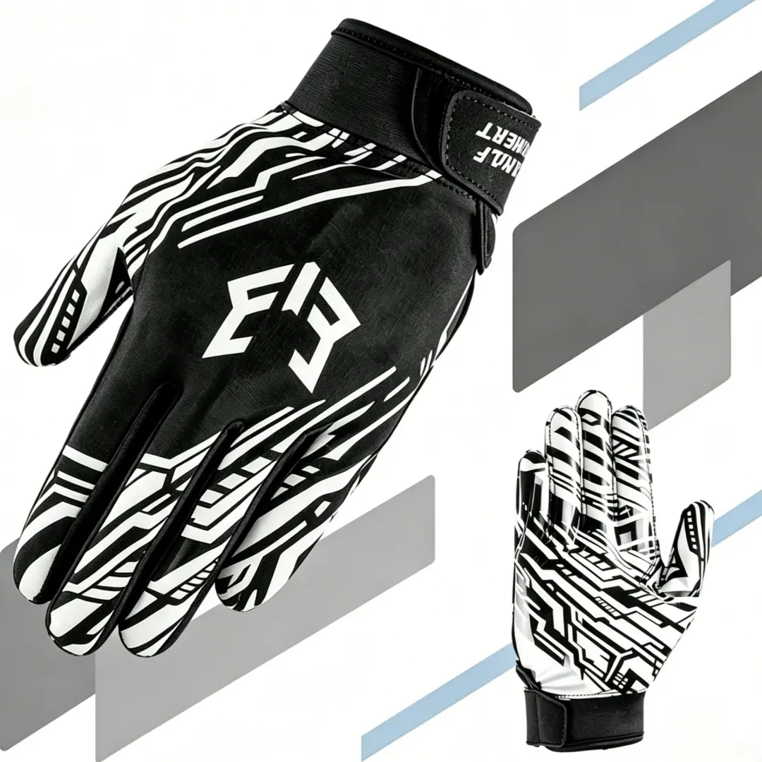 1 Pair American Football Gloves, Sticky Grip Breathable Design, for Men Women Rugby & Training & Competition Match Outdoor Game