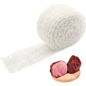 16.4ft Size 22 Elastic Meat Netting Roll, Butcher Twine Net for Smoked Meat Poultry Ham, Suitable for Cooking Smoking Drying