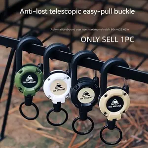 1pcs Outdoor Zipper Extender Stainless Steel Keychain, Multi-Functional Camping Accessory, Durable Wire Rope Attachment, Stainless Steel Keyring
