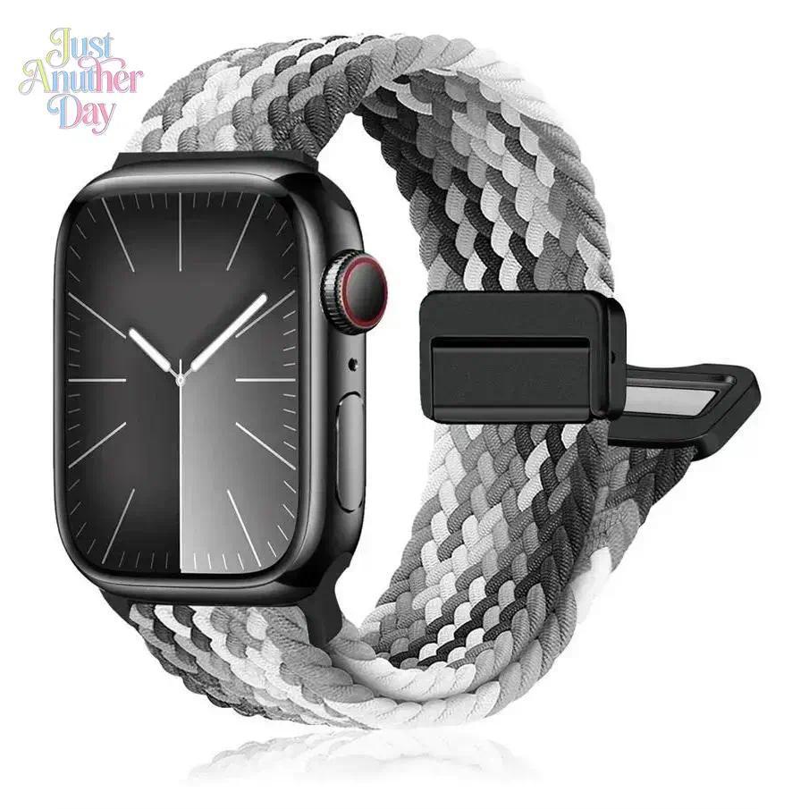 Braided Elastic Apple Watch Band – Stretch Comfortable Strap Compatible with Series & Ultra (40–49mm)