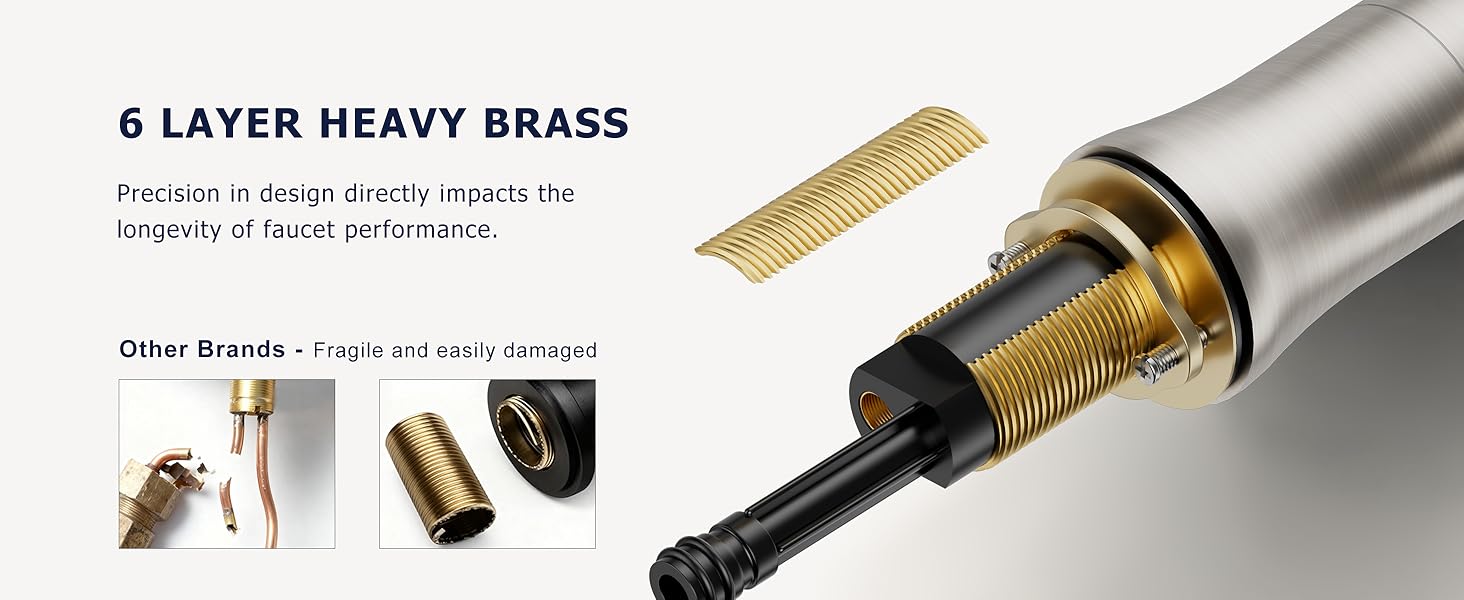 SSREEZNX Waterfall Faucets Brushed Nickel, Sink Faucet 3 Hole, Widespread Sink Faucet with Pop-up Drain and Line for