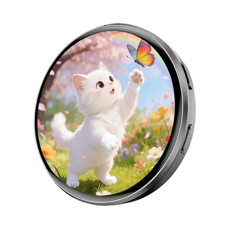 Touchscreen Anime Badge, Smart Dynamic Subtitle Display, Interactive Electronic Pin, Perfect Gift for Anime Fans, Unique Digital Accessory