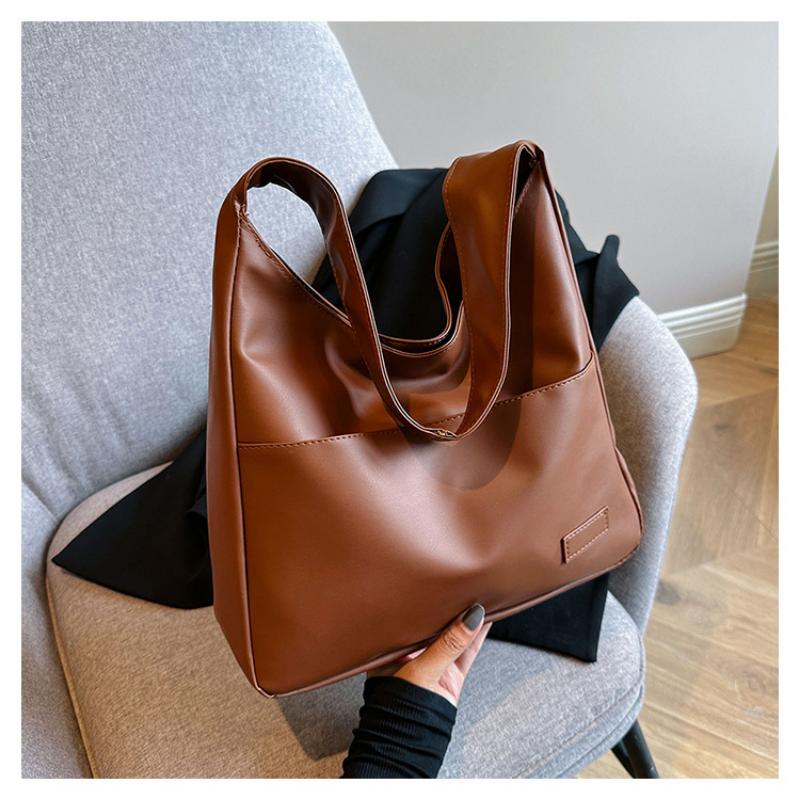 Large Capacity Retro Bag Women's Simple Tote College Student Class Shoulder Casual
