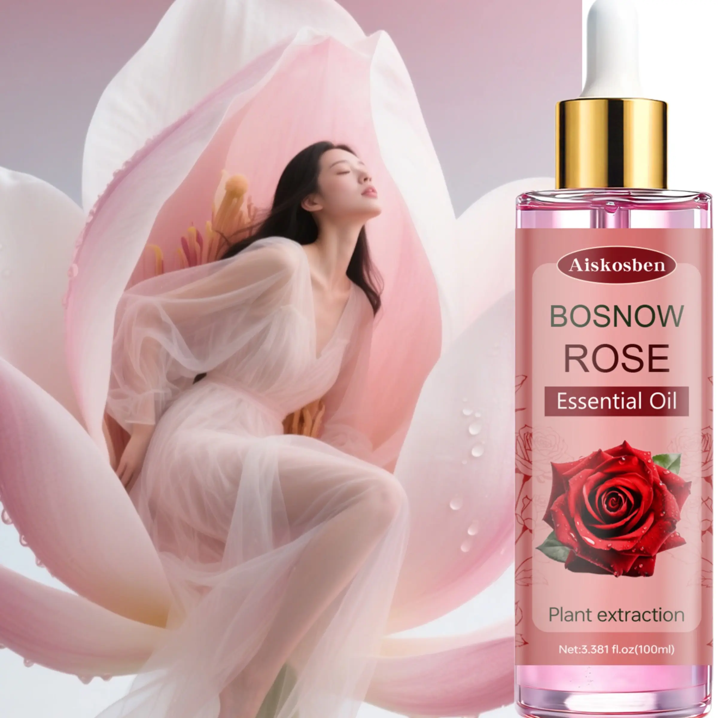 Plant‑Extracted Rose Intimate Care Oil with Hyaluronic Acid & Vitamin C, Soothing Post‑Shave & Post‑Hair‑Removal Oil for Face, Underarms, Intimate Areas, Thighs & Arms, 100ml