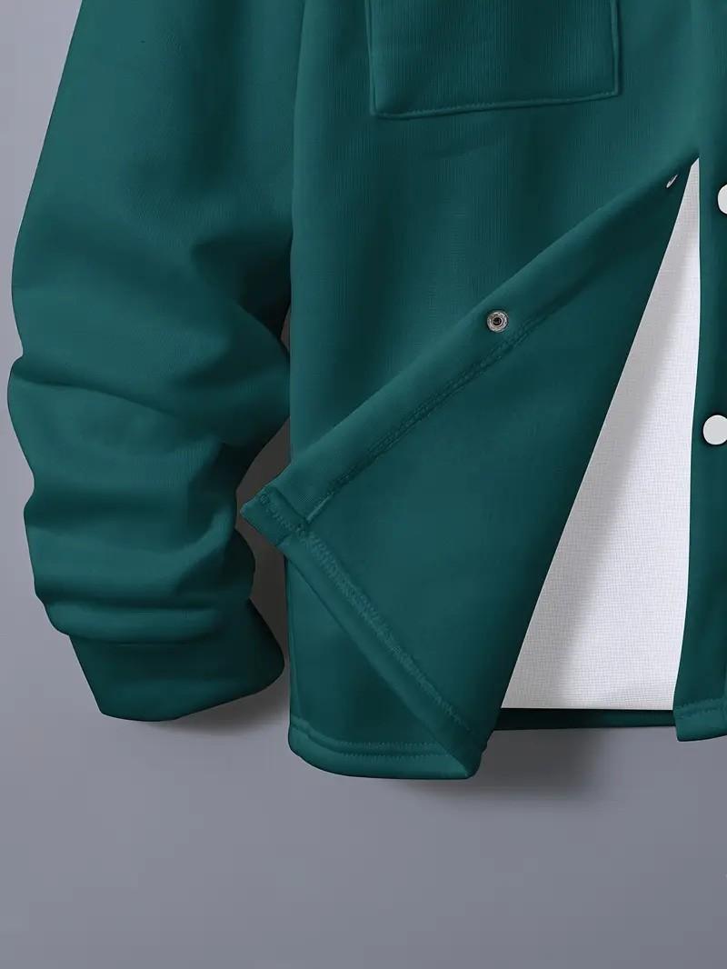 Men's two-piece set men's fashion solid color pocket open button lapel jacket and solid color set formal long sleeved