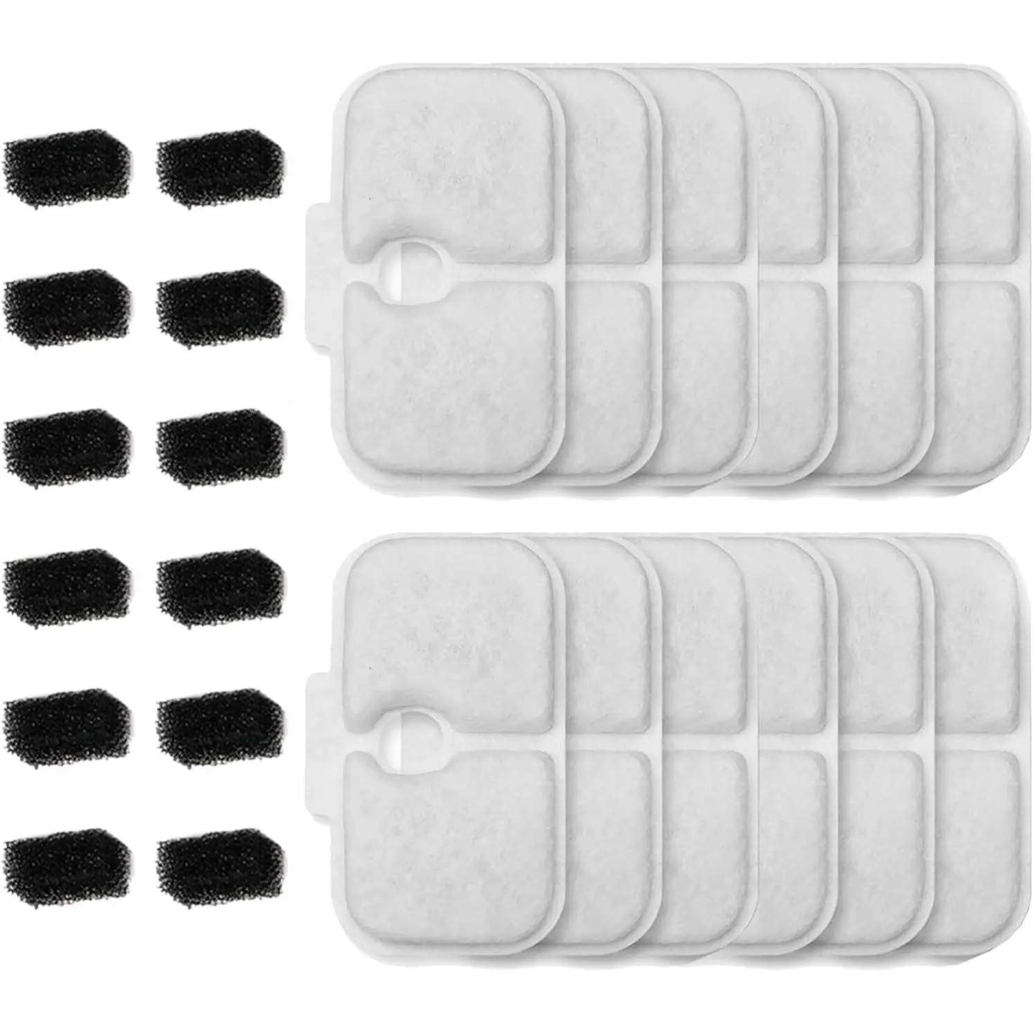 12 Packs  Water Fountain Filter  Compatible with Petlibro | Fit for Petlibro Dockstream  Water Fountain PLWF005/PLWF115/PLWF105/PLW106/PLWF116/PLWF305,Filter with Pre-Filter Sponge