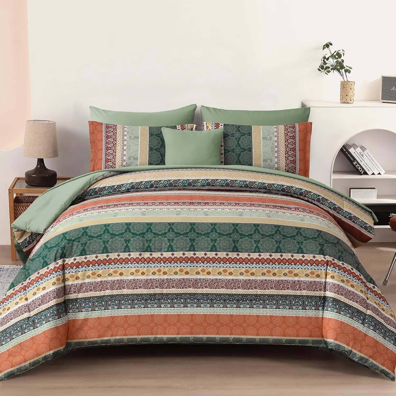 Sage Green and Orange