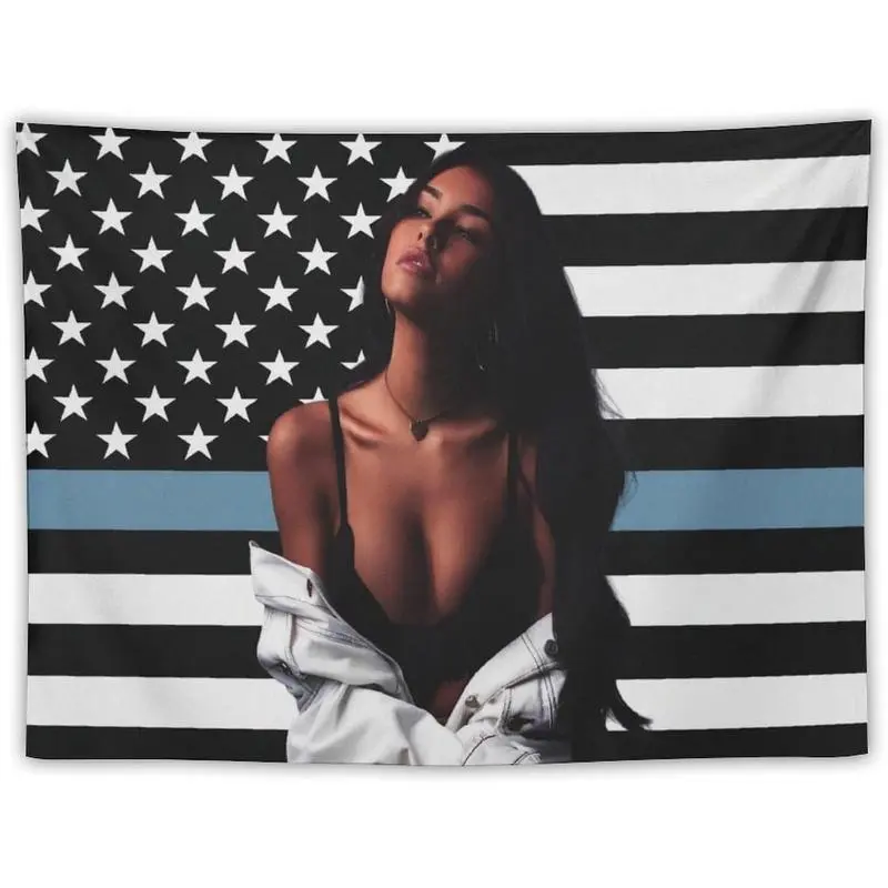 Madison Music Beer Durable Decorative Tapestry - Soft Flannelette Home Textile, Smooth Lightweight Print, Modern Stripe & Starry Sky Patterns, Wrinkle-Resistant, Fade-Resistant, Hanging Indoor Room Art for Dorm Decor, Stripe Stars sohochic
