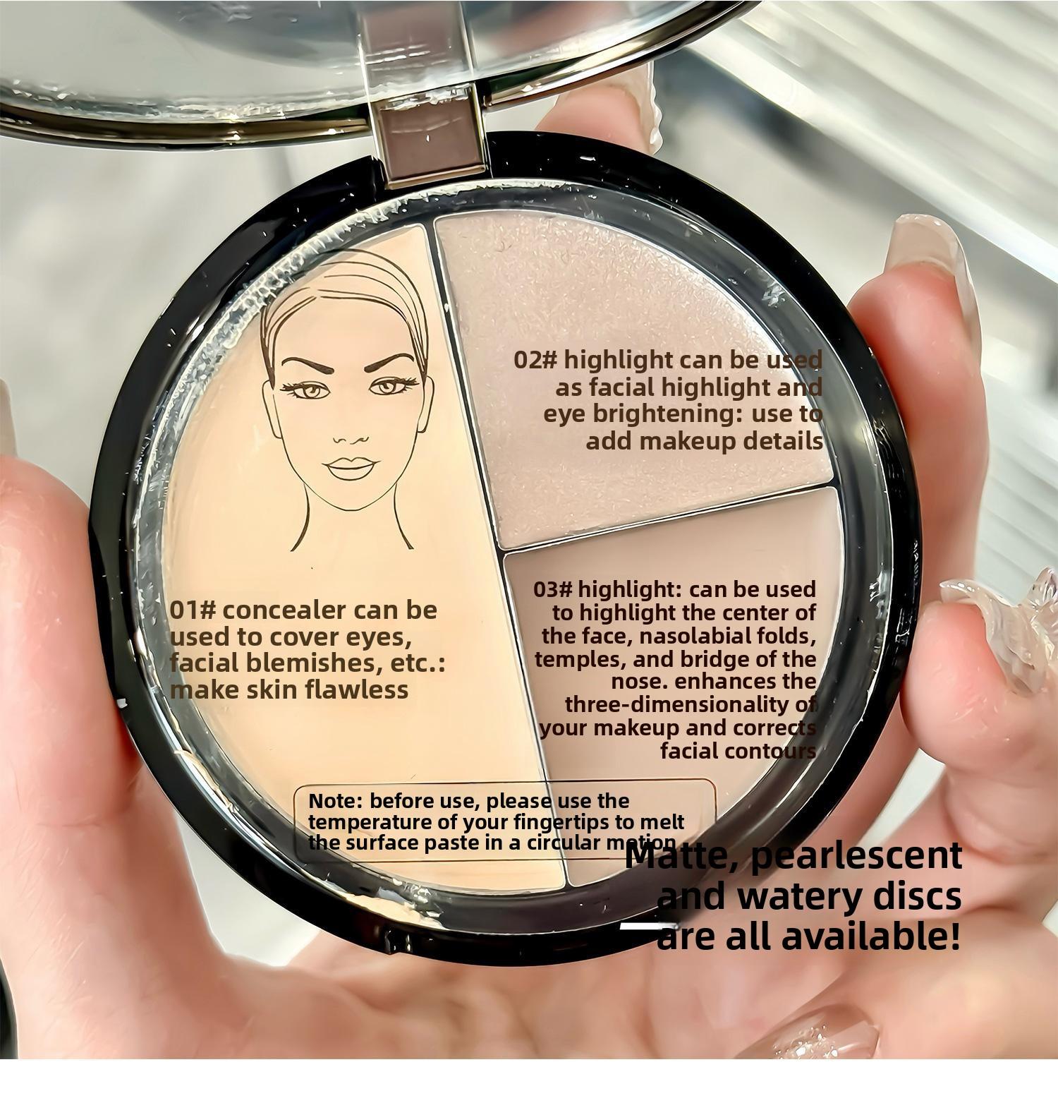 Your Nose & Face in 3 Shades All-in-One Contour Palette – Highlight, Shadow, Conceal, Creamy Blendable, Natural Sculpt, No Muddy Lines | #ContourPalette