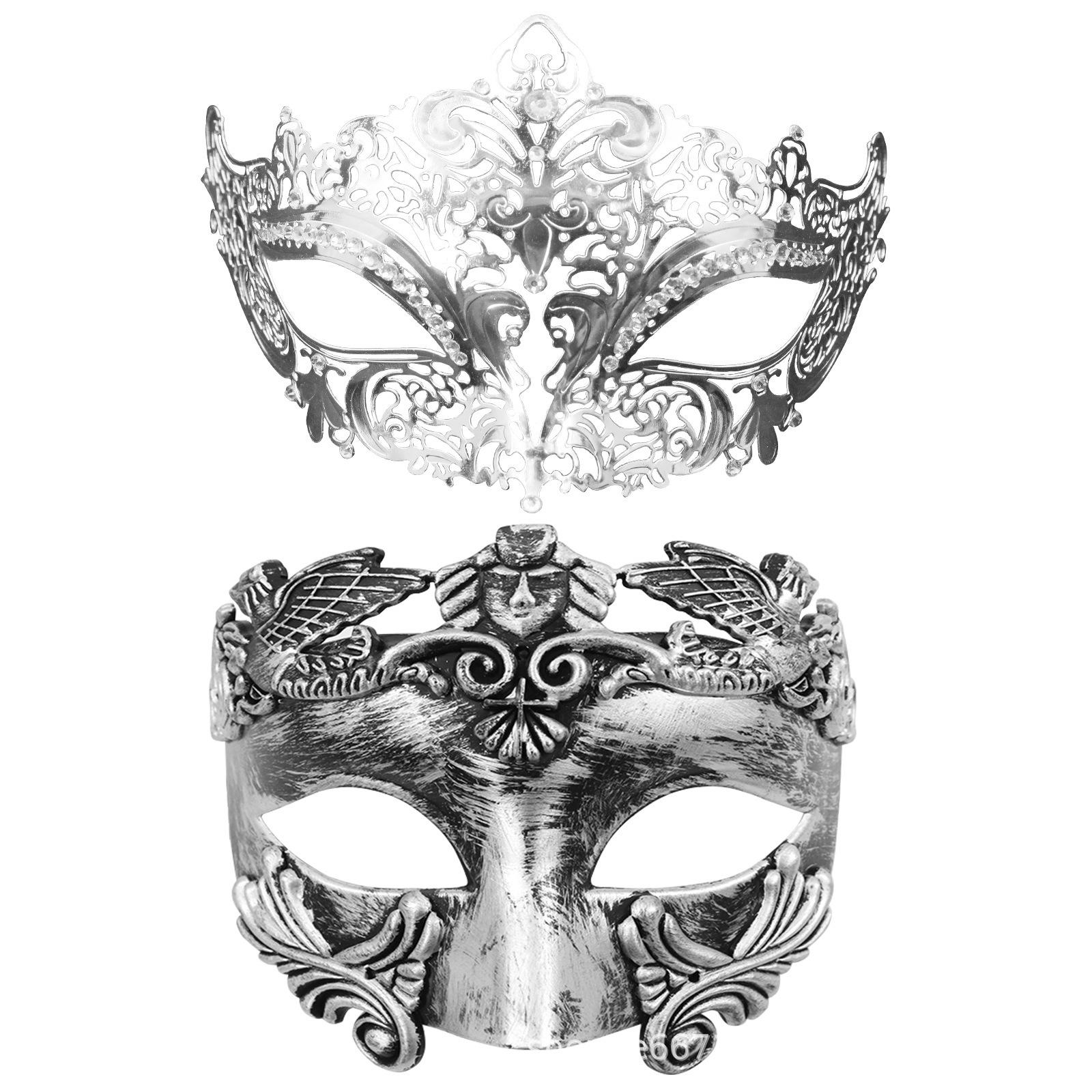 Venetian Carnival Half Face Mask, Luxury Masquerade Mask for Couples & Party Events
