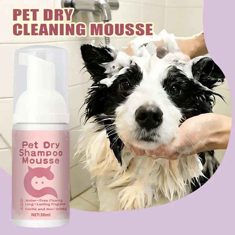 No-wash pet dry-cleaning shampoo conditioner-low-sensitivity quick-wash type, suitable for cats and dogs, easy to clean beauty products without water.