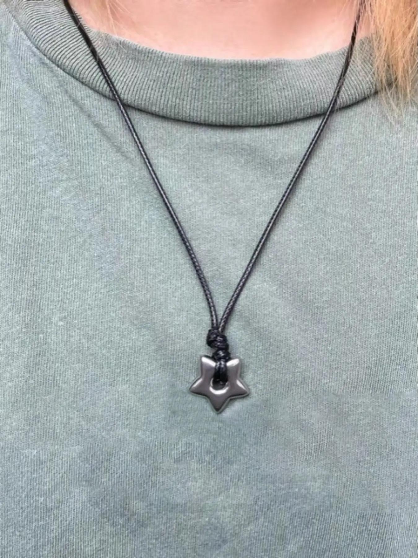 Hollow Star Design Pendant Necklace for Women, Y2K Style Fashion Jewelry for Party, Daily Decor, Trendy All-match & Exquisite Jewelry for Birthday Gift, Necklace for Daughter