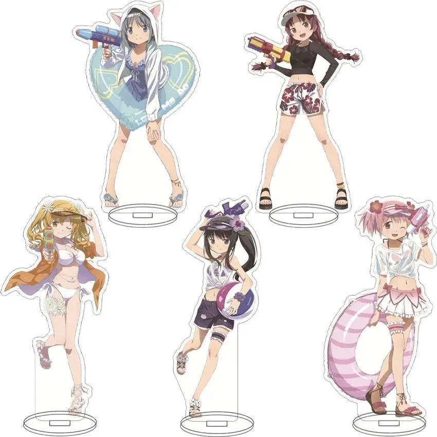 16CM Anime Figure Puella Magi Madoka Magica Kaname Madoka Akemi Homura Miki Sayaka Tomoe Mami Cos Acrylic Stand Ornaments Gifts