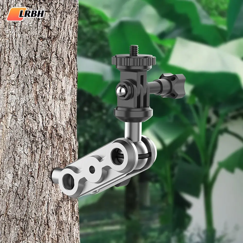 LRBH Trail Cameras Mounting Bracket with 1/4" -20 Threaded Insert 360°Rotating Adjustable Holder for Outdoor Hunting Gear Accessory, Game Camera Holder Monitor Stand Hunting Camera Kit Camera stand Tree Mounting Brackets for Reliable Camera Placement