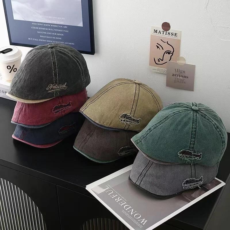 Summer Cotton Newsboy Caps For Men Hats Berets British Western Style Cap Classic Woman Vintage Adjustable Casual Linen Beret