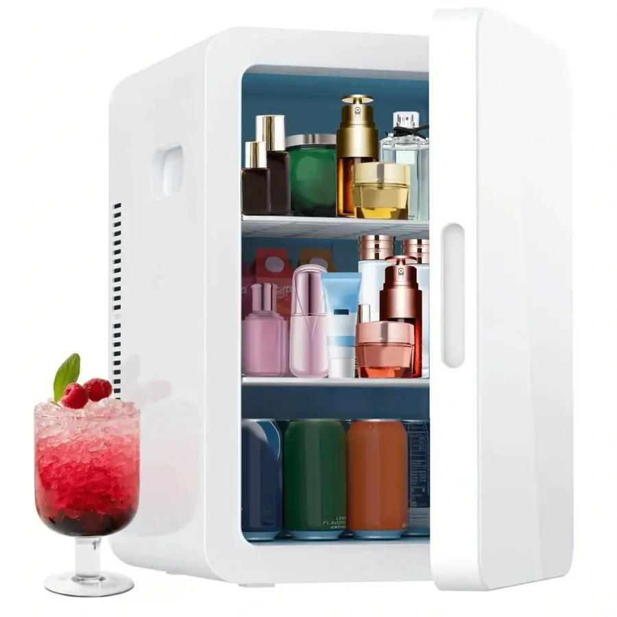22L/30Cans Mini Fridge for Bedroom, Portable Thermoelectric Cooler & Warmer Compact Refrigerators for Skincare, Beverages, Food, Drinks, Office Desk, Dorm Room