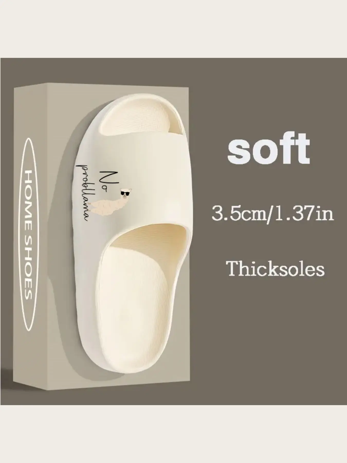 Cute Llama Print Slippers for Women Men Soft Fleece Lined Warm Indoor House Shoes Non Slip Sole Comfortable Winter Slippers for Home Bedroom Lounge