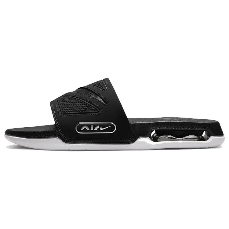 Nike Air Max Cirro Comfortable Casual Non-Slip Slide Sandals for Men in Black and White Verifiable, with credentials and supporting global authentication