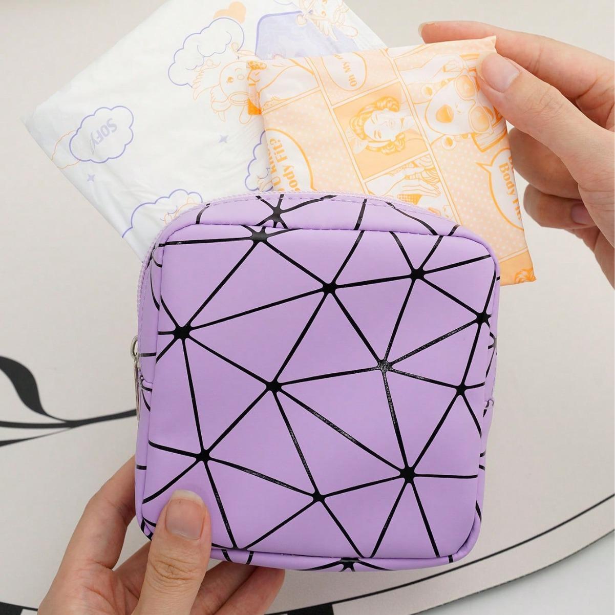 PU Leather Waterproof Organizing Bag, Jewelry Bag, Portable Monthly Bag, Women's Outdoor Sanitary Napkin Storage Bag