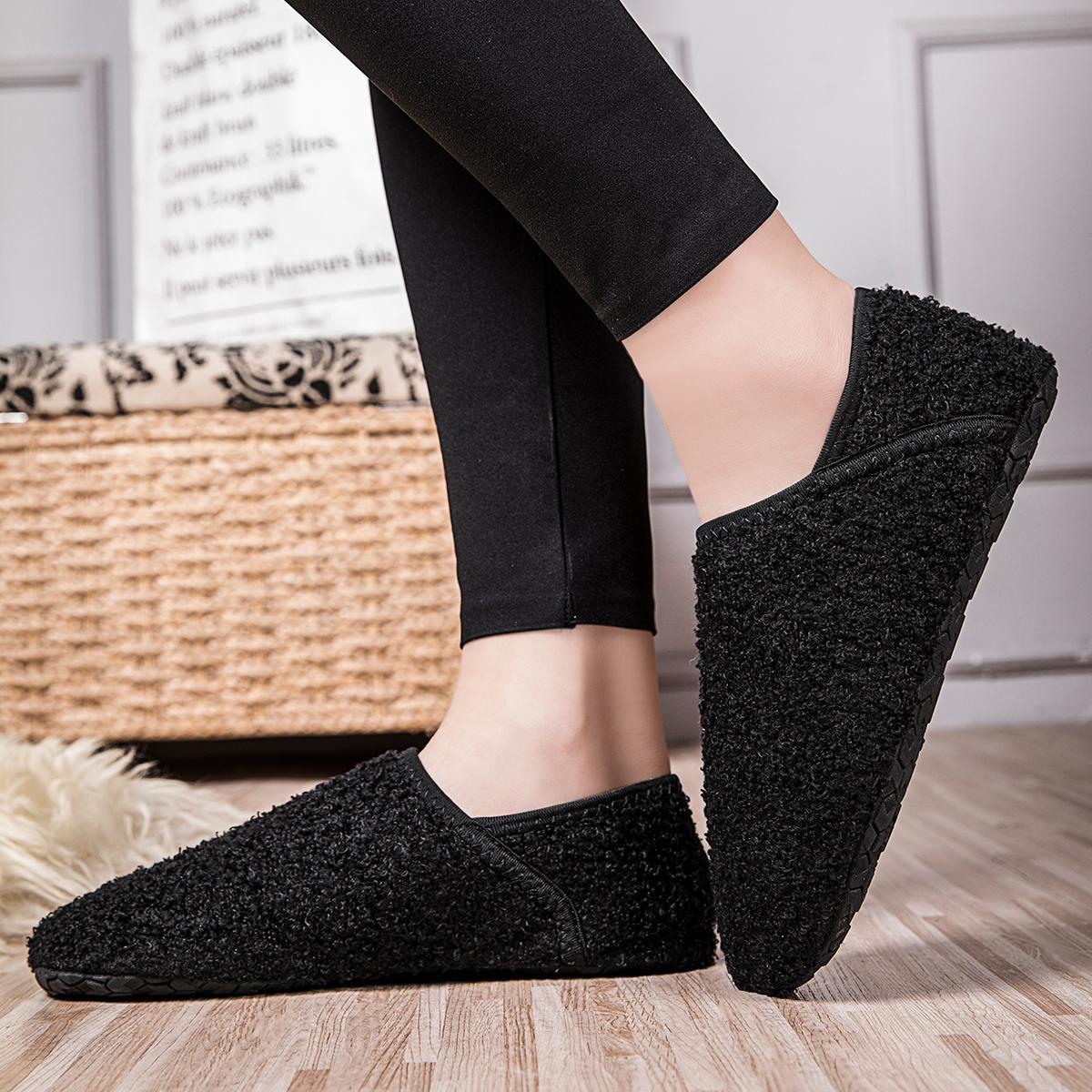 Winter Cotton Shoes for Women House Slippers Cozy Sock Shoes with Soft Rubber Sole Slip On for Indoor Outdoor SpringStatements